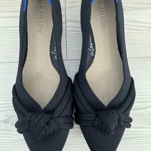 Rothy's Black Knot-Front Pointed Flats